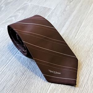 Vintage Brown Thin Stripe Reed St. James Tie